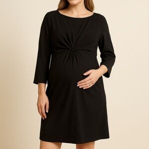 H&M maternity dress black size XXL long sleeve